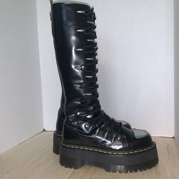 Dr. Martens Women's 1B60 MAX LTT Knee High Platform Black US 7 RARE Goth/Grunge - Picture 2 of 16